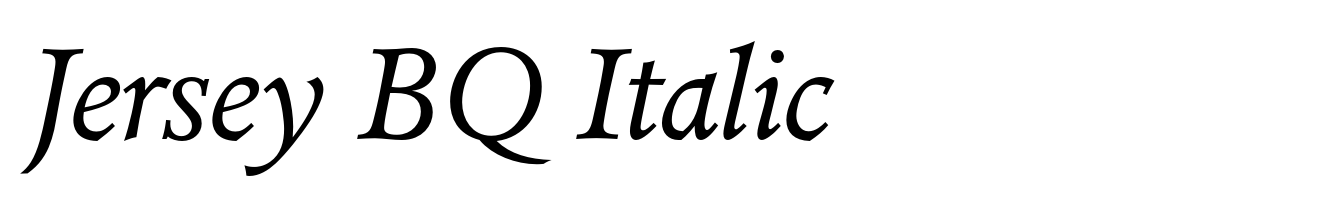 Jersey BQ Italic